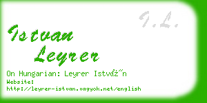 istvan leyrer business card